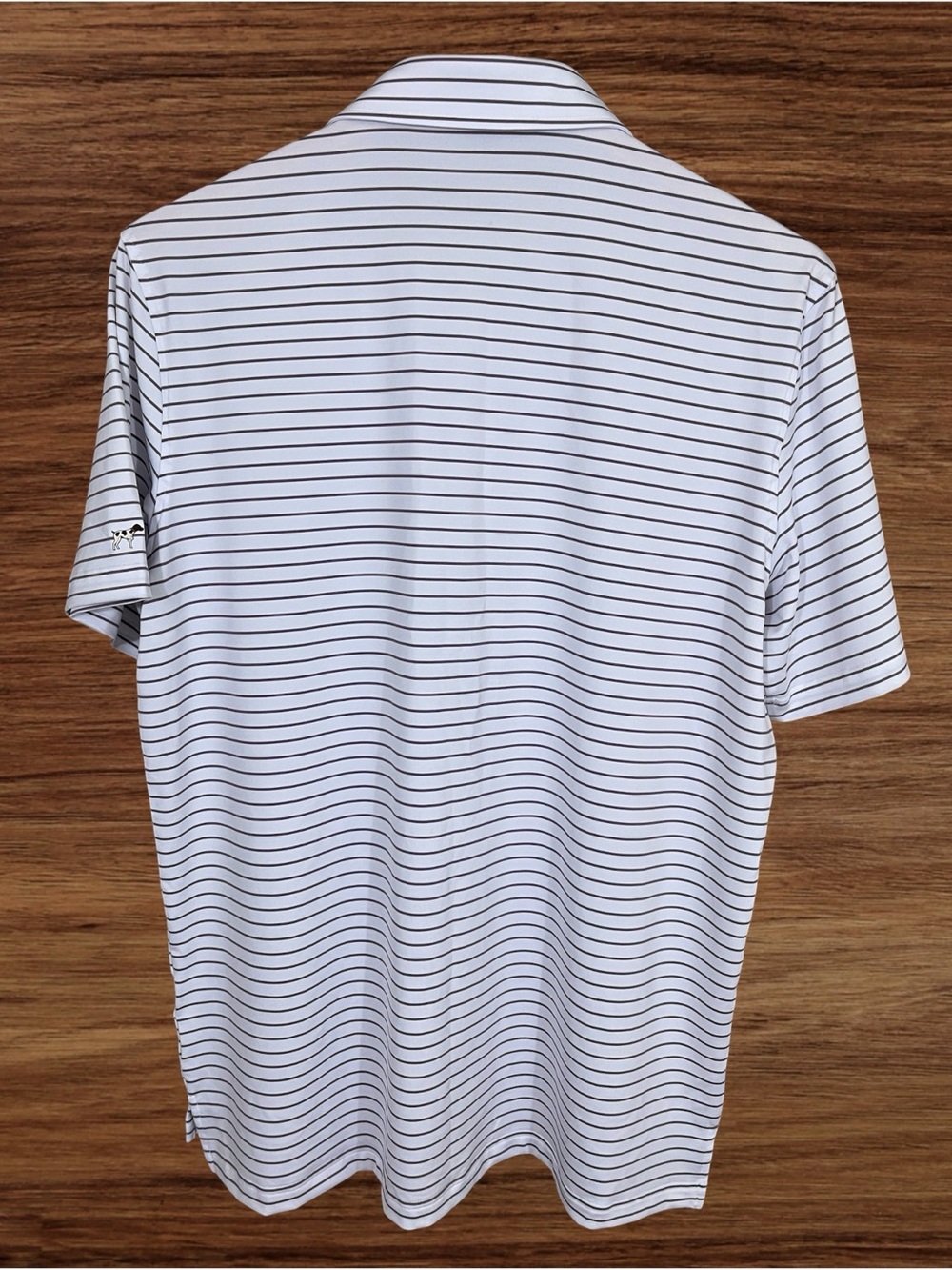 Southern Point Co Horizon Stripe White/Elderberry Performance Polo Size XL - Picture 3 of 6